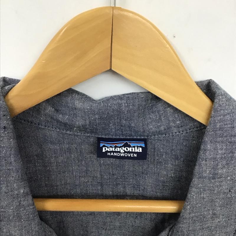パタゴニア patagonia シャツ、ブラウス 半袖 半袖シャツ 無地シャツ ポケットシャツ L 無地 紺 / ネイビー /  メンズ USED 古着 中古 10130096