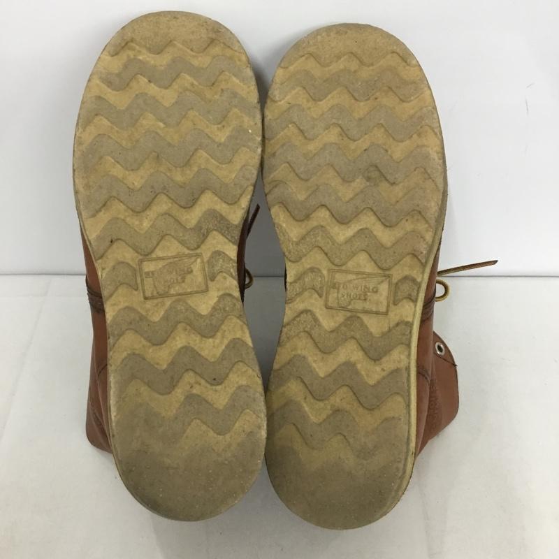レッドウィング RED WING ブーツ ショートブーツ 8166 6インチ クラシックラウンド 7.5D US：7.5 ロゴ、文字 茶 / ブラウン /  メンズ USED 古着 中古 10133814