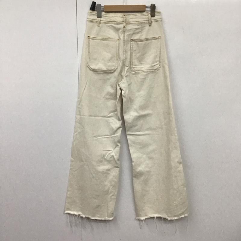ザラ ZARA パンツ デニム、ジーンズ ワイド 38 無地 白 / ホワイト /  レディース USED 古着 中古 10130309