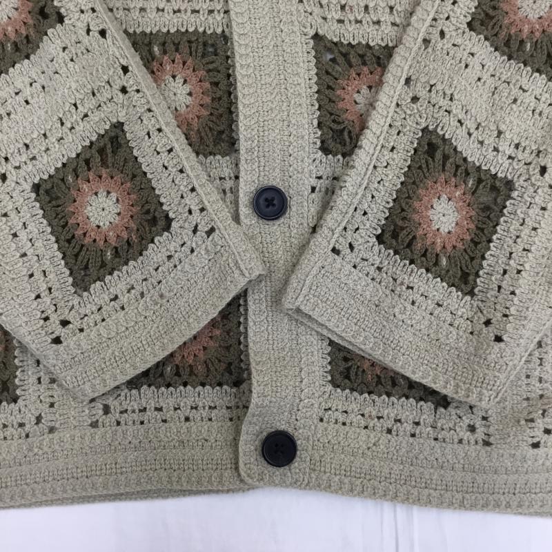 ジュンレッド JUNRed カーディガン 長袖 ANK-73000 クロシェルーズカーディガン L  茶 / ブラウン / X 桃 / ピンク /  メンズ USED 古着 中古 10140875