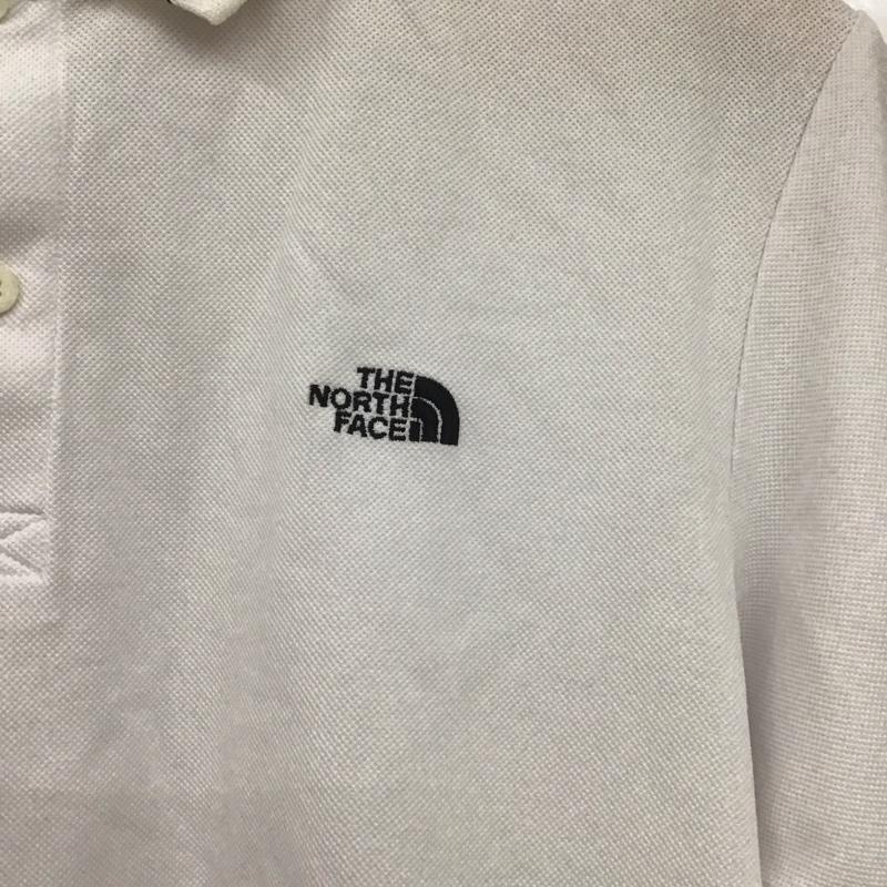 ザノースフェイス THE NORTH FACE ポロシャツ 半袖 nt21414 ベーシックラインポロシャツ 半袖カットソー M ロゴ、文字 白 / ホワイト /  メンズ USED 古着 中古 10148243