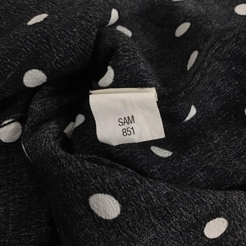 ザラ ZARA カットソー 七分袖 プルオーバーブラウス スキッパー XS ドット 黒 / ブラック /  レディース USED 古着 中古 10139234
