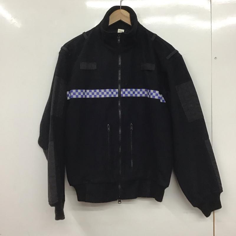 ミリタリー ミリタリー ジャケット、上着 ジャンパー、ブルゾン ジップアップジャケット アウター 古着 ukpolice S プリント 黒 / ブラック /  メンズ USED 古着 中古 10144776