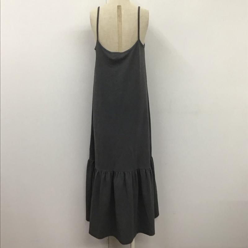 マウジー MOUSSY ワンピース ロングスカート 010GSS80-1200 ティアード キャミワンピース 1 無地 灰 / グレー /  レディース USED 古着 中古 10109022