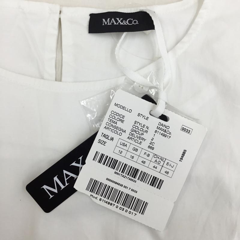 マックスアンドコー MAX&CO カットソー 半袖 48 無地 白 / ホワイト /  レディース USED 古着 中古 10134396
