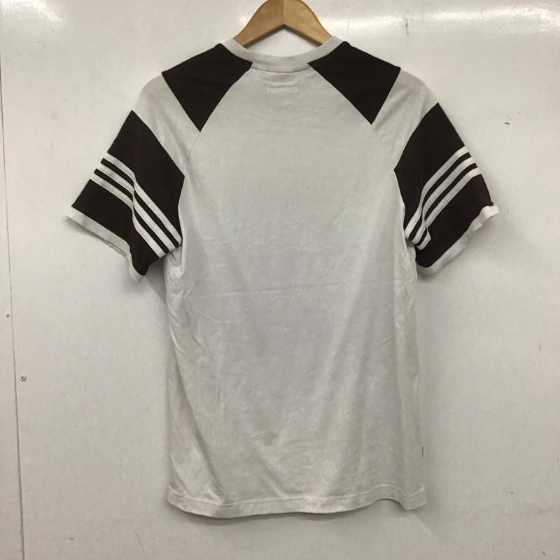 アディダス adidas Tシャツ 半袖 半袖カットソー プリントTシャツ クルーネックカットソー ロゴ、文字 白 / ホワイト / X 茶 / ブラウン /  メンズ USED 古着 中古 10135845