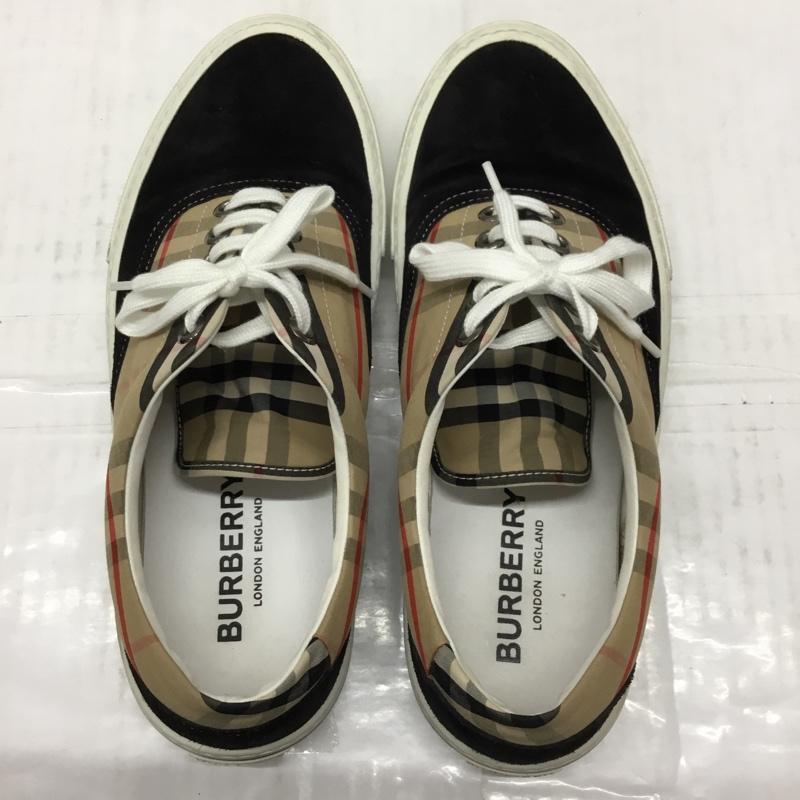 バーバリーロンドン Burberry London スニーカー スニーカー ローカット チェック 箱有 42 ロゴ、文字 黒 / ブラック / X 白 / ホワイト / X ベージュ / ベージュ / X 赤 / レッド /  メンズ USED 古着 中古 10106880