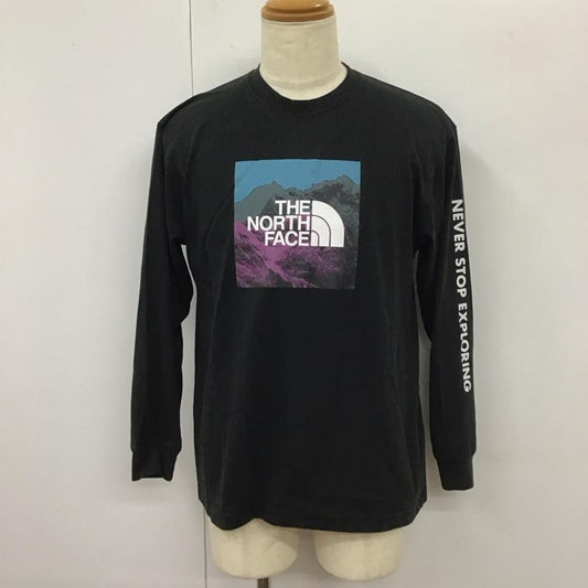 ザノースフェイス THE NORTH FACE カットソー 長袖 nt82137 ロングスリーブデジタルロゴティー 長袖カットソー プリントTシャツ M ロゴ、文字 黒 / ブラック /  メンズ USED 古着 中古 10112088