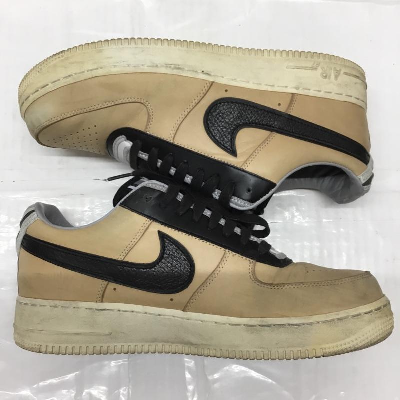 ナイキ NIKE スニーカー スニーカー 669917-200 AIR FORCE 1 SP TISCI 28cm 箱有 28.0cm ロゴ、文字 ベージュ / ベージュ / X 黒 / ブラック /  メンズ USED 古着 中古 10109387