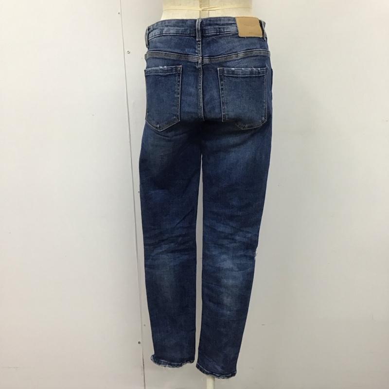ザラ ZARA パンツ デニム、ジーンズ 5252 041 401 スキニー ストレッチ ダメージ加工 青 / ブルー /  レディース USED 古着 中古 10117246