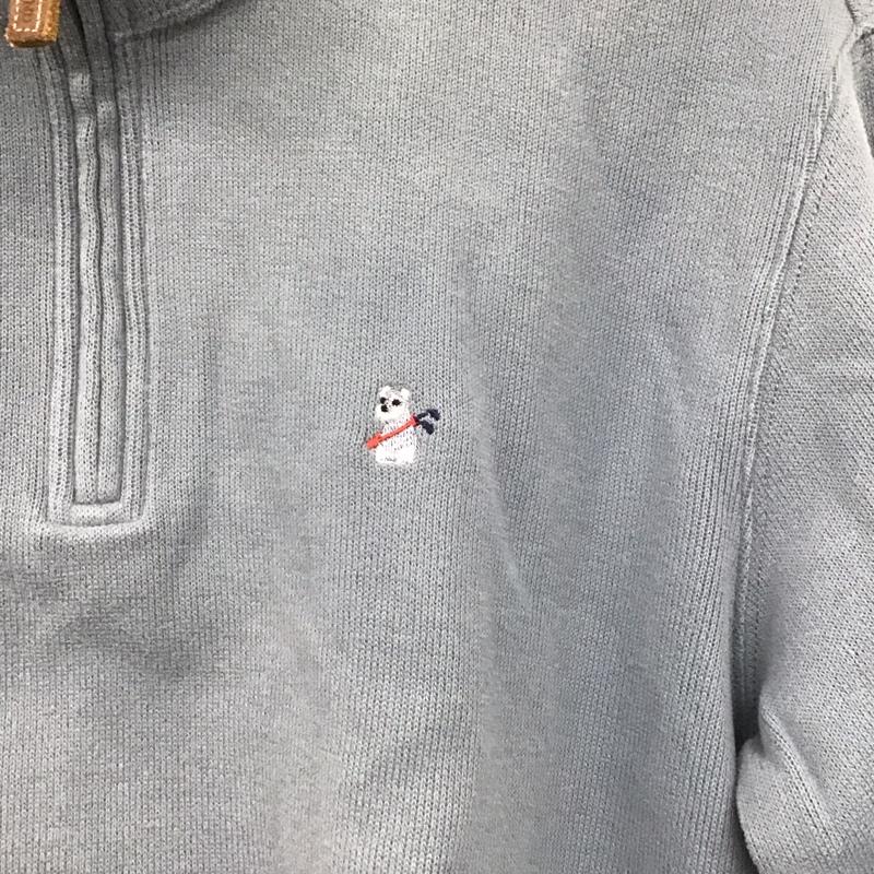 ランズエンド LANDS END ニット、セーター 長袖 長袖ニットカットソー ジップアップネック セーター L ロゴ、文字 マルチカラー / マルチカラー /  メンズ USED 古着 中古 10145666