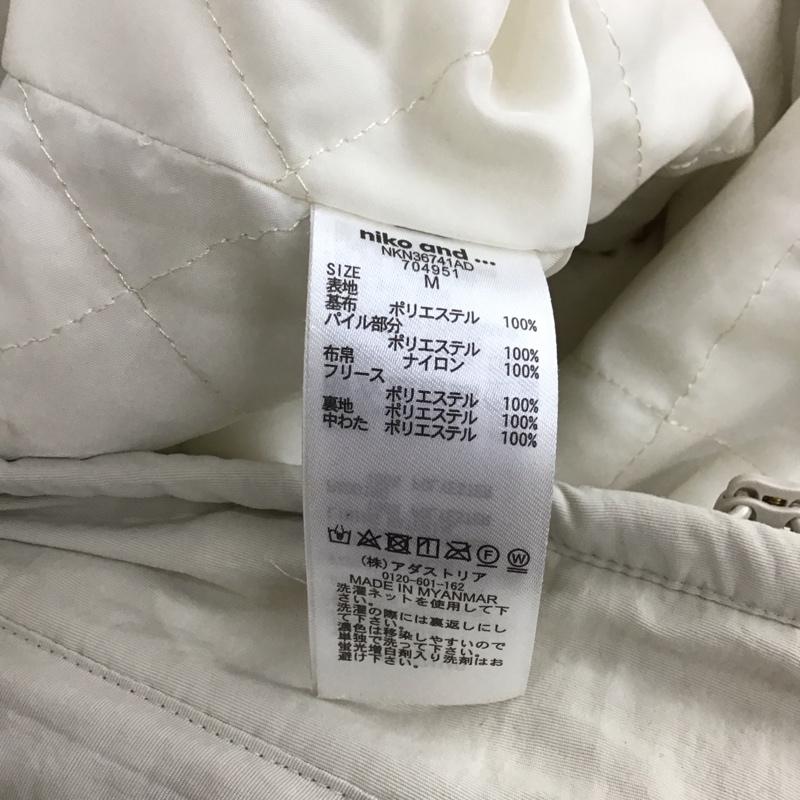 ニコアンド niko and... ジャケット、上着 ジャケット、ブレザー NKN36741AD ボア フリース M ロゴ、文字 白 / ホワイト /  レディース USED 古着 中古 10120865