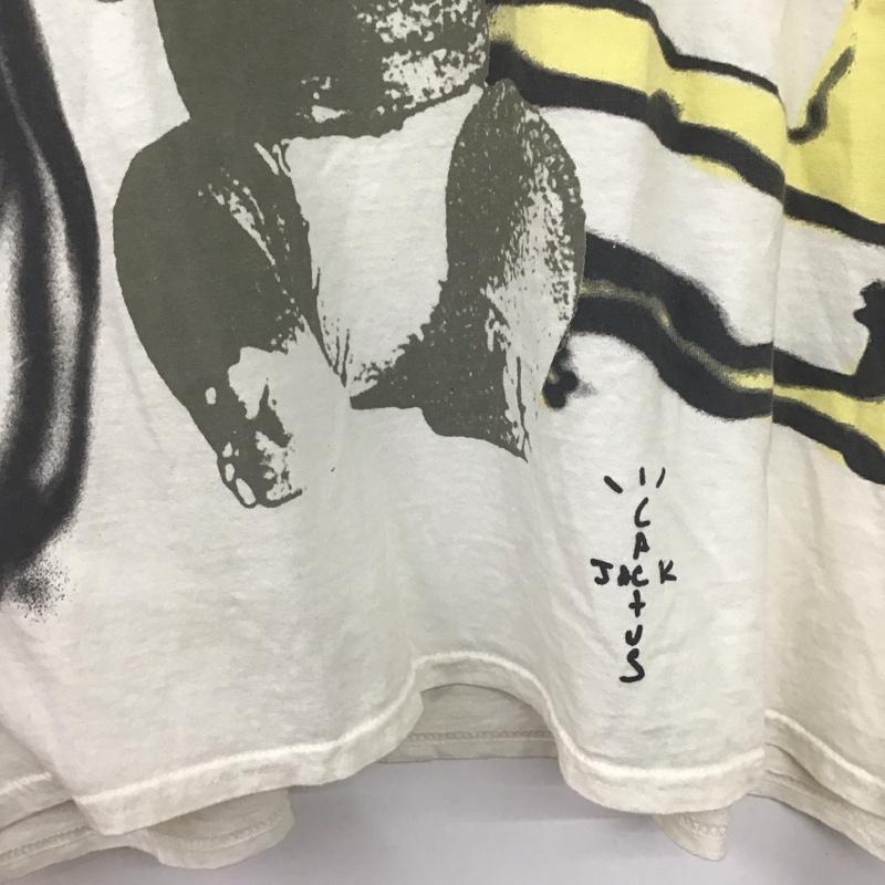 カクタスジャック Cactus Jack Tシャツ 半袖 半袖カットソー プリントTシャツ クルーネックカットソー XL プリント 白 / ホワイト /  メンズ USED 古着 中古 10134802