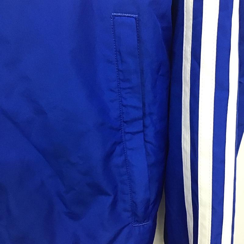 アディダス adidas ジャケット、上着 ジャンパー、ブルゾン bk5938 ナイロンジャケット CLFNWINDBREAKER ジップアップジャケット L ロゴ、文字 白 / ホワイト / X 青 / ブルー /  メンズ USED 古着 中古 10140490