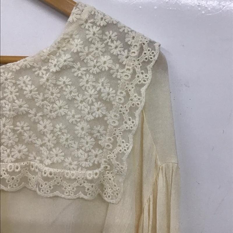 ローリーズファーム LOWRYS FARM シャツ、ブラウス 長袖 S 無地 アイボリー / アイボリー /  レディース USED 古着 中古 10148551