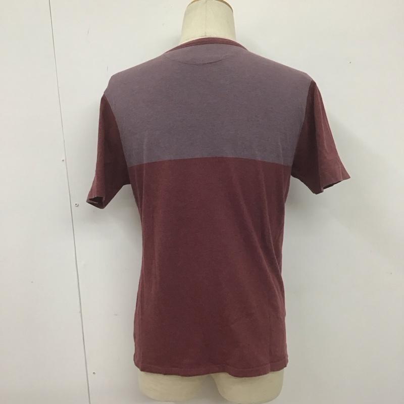 ポールスミスジーンズ Paul Smith JEANS Tシャツ 半袖 PJ-DW-54004 胸ポケット クルーネック M 無地 えんじ / ワインレッド /  メンズ USED 古着 中古 10106954