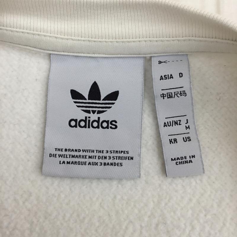アディダス adidas トレーナー 長袖 JL8384 M ロゴ、文字 白 / ホワイト /  メンズ USED 古着 中古 10138295