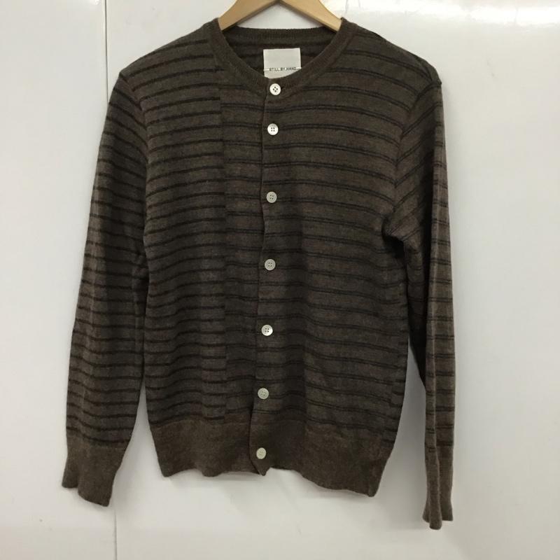 スティル バイ ハンド STILL BY HAND カーディガン 長袖 KN0573 ピッチ変えボーダークルーネックカーディガン 46 ボーダー柄 マルチカラー / マルチカラー /  メンズ USED 古着 中古 10131807