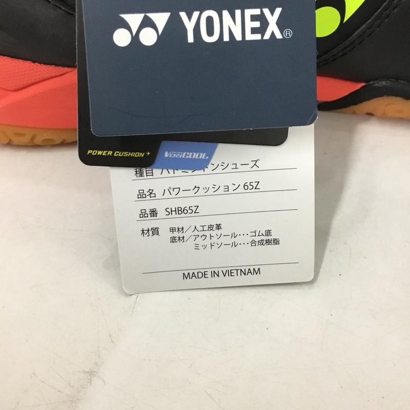 ヨネックス YONEX スニーカー スニーカー 65Z パワークッション65Z バドミントンシューズ 箱有 23.5cm 23.5cm ロゴ、文字 黒 / ブラック / X 赤 / レッド / X 黄 / イエロー /  レディース USED 古着 中古 10147966