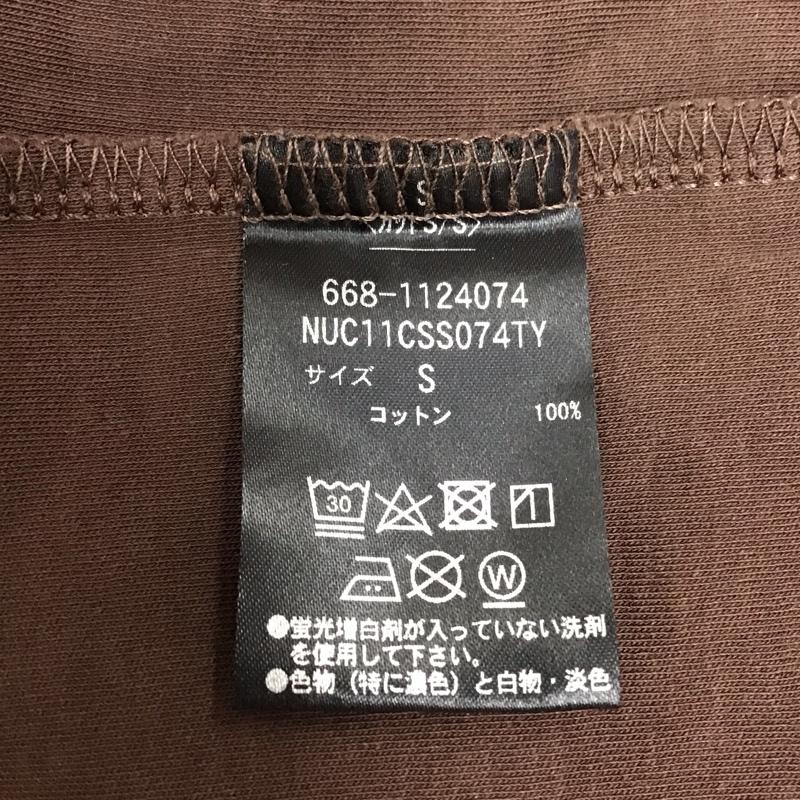 ナノユニバース nano・universe Tシャツ 半袖 668-1124074 Anti Smell エチケットTシャツ S 無地 茶 / ブラウン /  メンズ USED 古着 中古 10117061