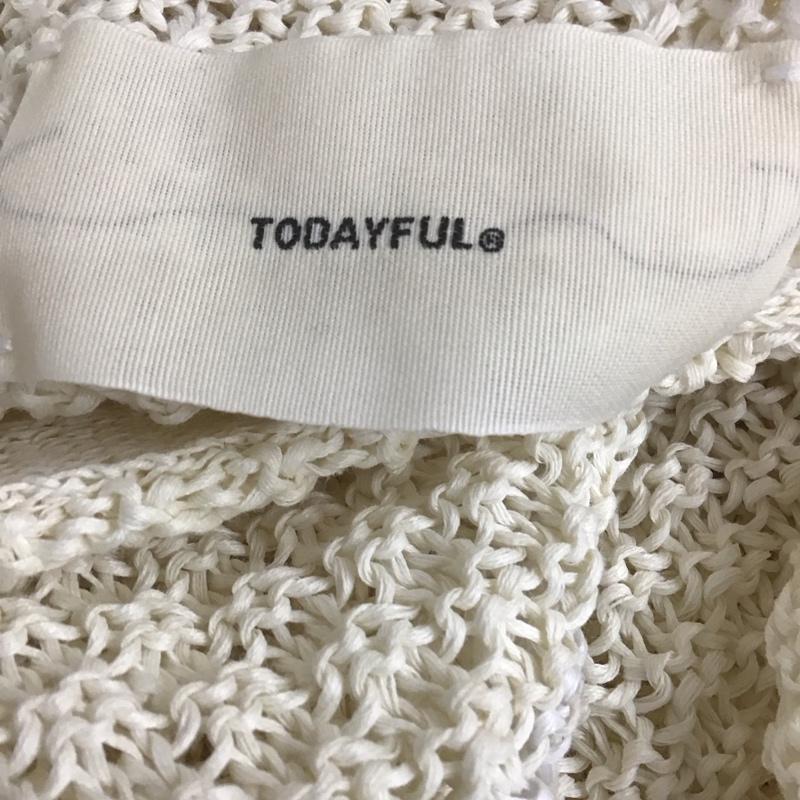 トゥデイフル TODAYFUL ワンピース ひざ丈スカート 12210507 Fringe Pattern Knitvest 38 無地 アイボリー / アイボリー /  レディース USED 古着 中古 10107343