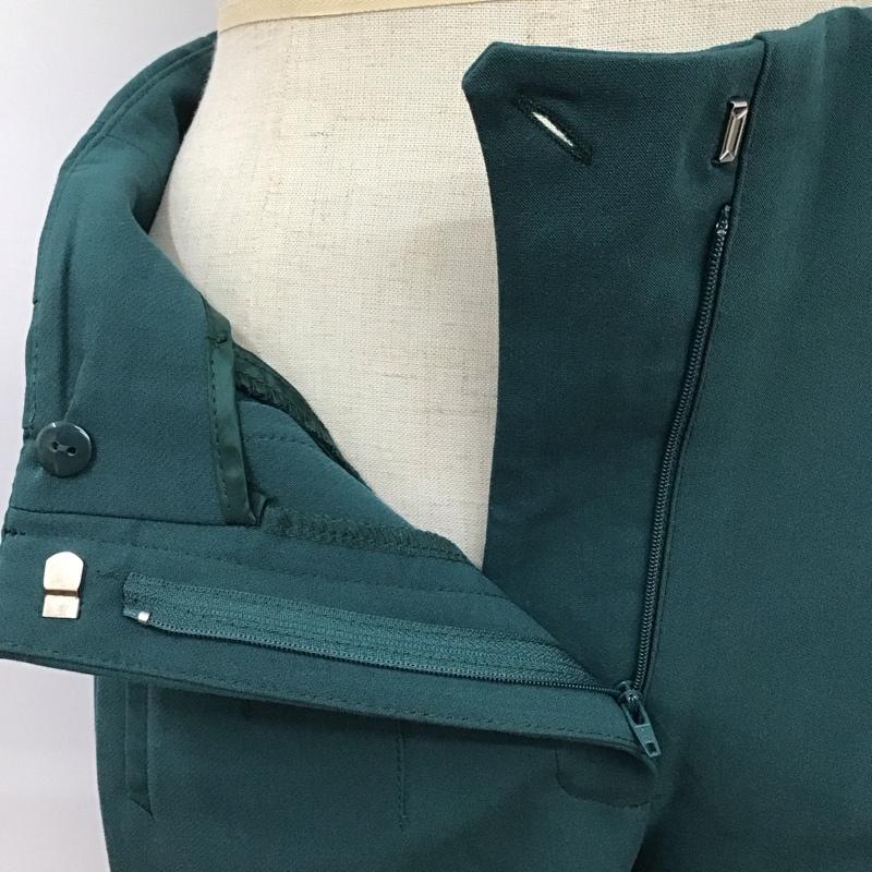 ザラ ZARA パンツ スラックス スラックス ワイドパンツ センタータックパンツ XS 無地 緑 / グリーン /  レディース USED 古着 中古 10118519