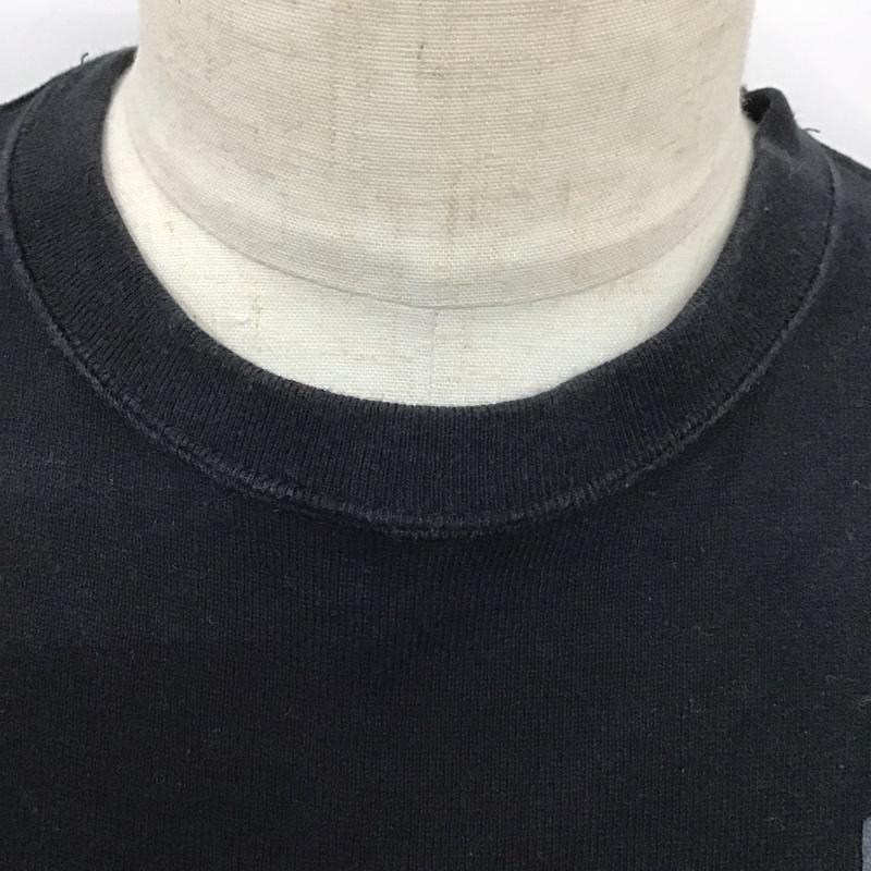 エムアンドエム M&M Tシャツ 長袖 ロンT クルーネック バックロゴ M ロゴ、文字 黒 / ブラック /  メンズ USED 古着 中古 10125807