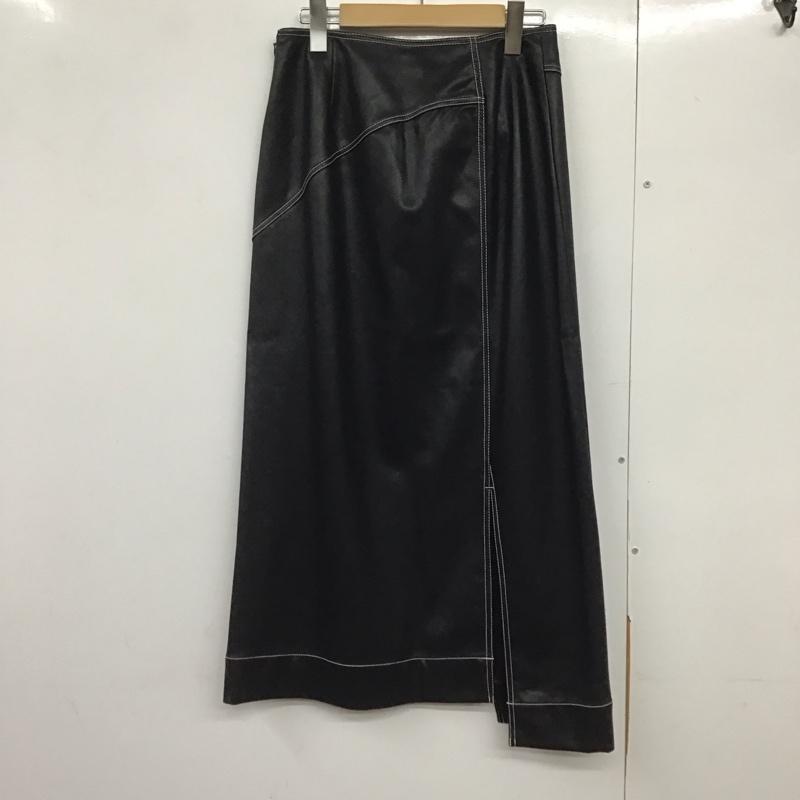 スライ SLY スカート ロングスカート 030DA031-0630 VEGAN LEATHER 2 無地 黒 / ブラック /  レディース USED 古着 中古 10140585