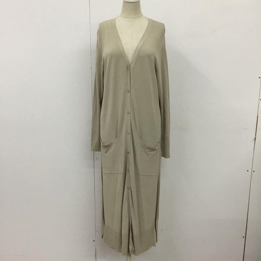ミラオーウェン Mila Owen カーディガン 長袖 09wnd211451 ロングカーディガン 長袖カーディガン 前開き 0 無地 ベージュ / ベージュ /  レディース USED 古着 中古 10118569