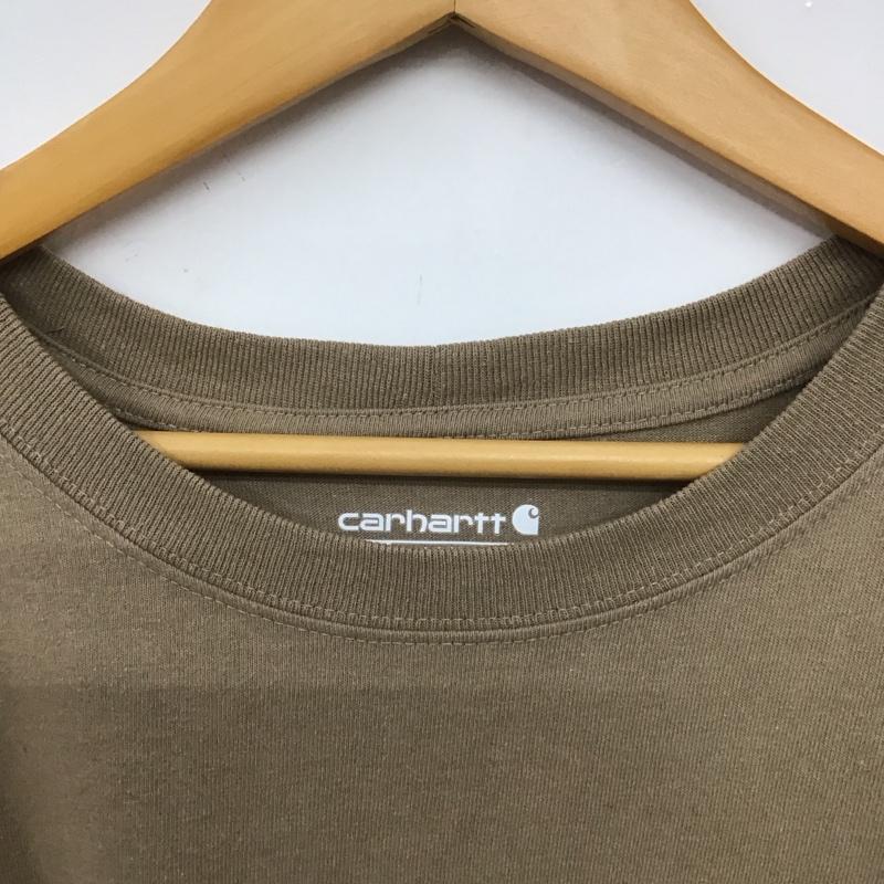 カーハート Carhartt Tシャツ 半袖 半袖カットソー プリントTシャツ クルーネックカットソー XL ロゴ、文字 ベージュ / ベージュ /  メンズ USED 古着 中古 10149280