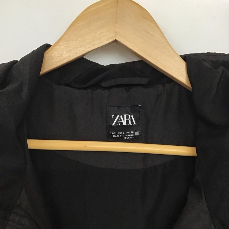 ザラ ZARA ベスト ベスト ジップアップベスト ノースリーブカットソー アウター ダウンベスト S 無地 黒 / ブラック /  レディース USED 古着 中古 10144291