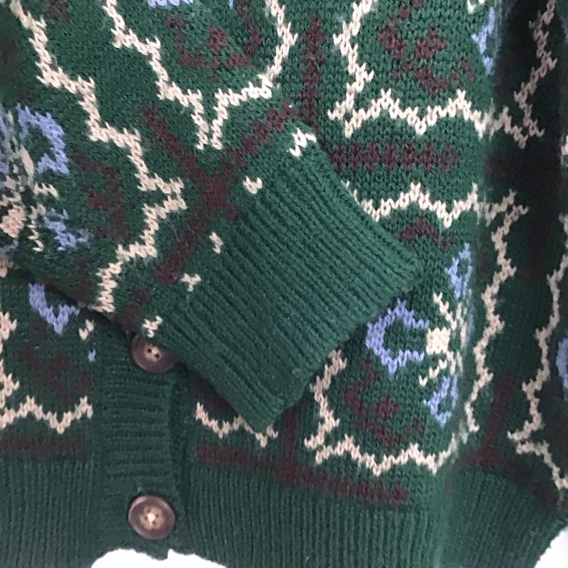 エヘカソポ ehka sopo カーディガン 長袖 1606325 クルーネック FREE 総柄 マルチカラー / マルチカラー /  レディース USED 古着 中古 10147176