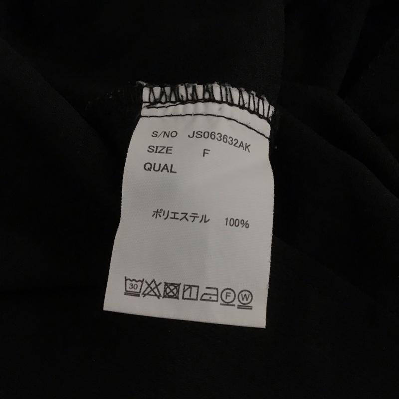 ジーナシス JEANASIS シャツ、ブラウス 長袖 JS063632AK BIG襟 フリルシャツ FREE 無地 黒 / ブラック /  レディース USED 古着 中古 10131085