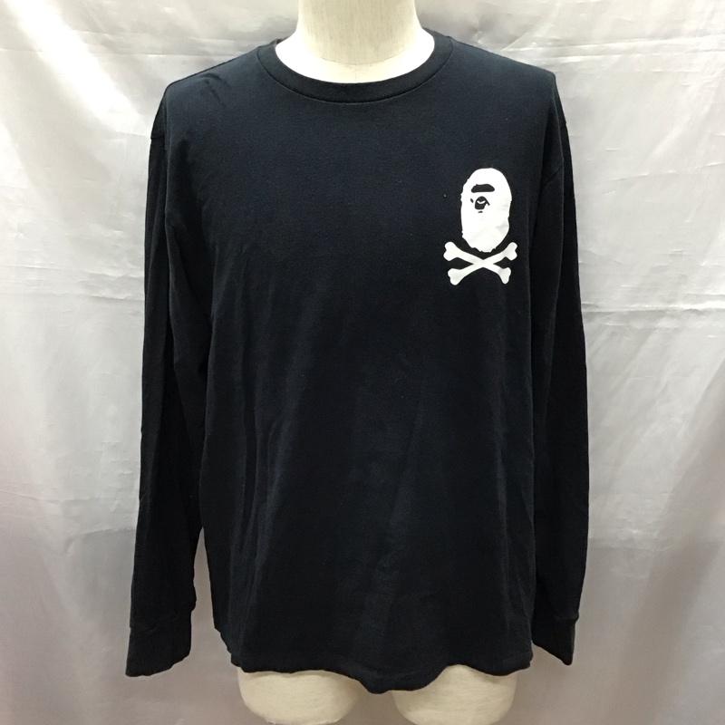 アベイシングエイプ A BATHING APE Tシャツ 長袖 M プリント 黒 / ブラック /  メンズ USED 古着 中古 10122073