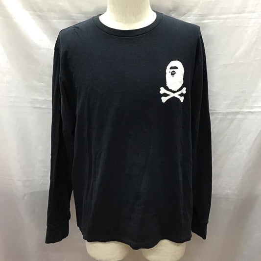アベイシングエイプ A BATHING APE Tシャツ 長袖 M プリント 黒 / ブラック /  メンズ USED 古着 中古 10122073