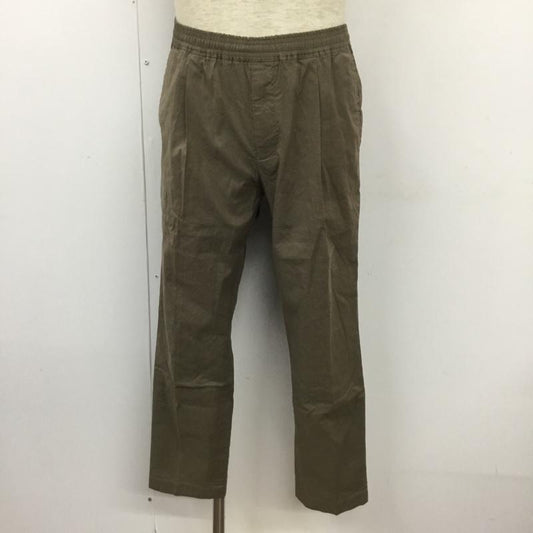 グリーンレーベルリラクシング green label relaxing パンツ ワークパンツ、ペインターパンツ 3214-142-3196 CMキュプラリネンコード1プリーツ9分丈イージーパンツ S 無地 茶 / ブラウン /  メンズ USED 古着 中古 10102934
