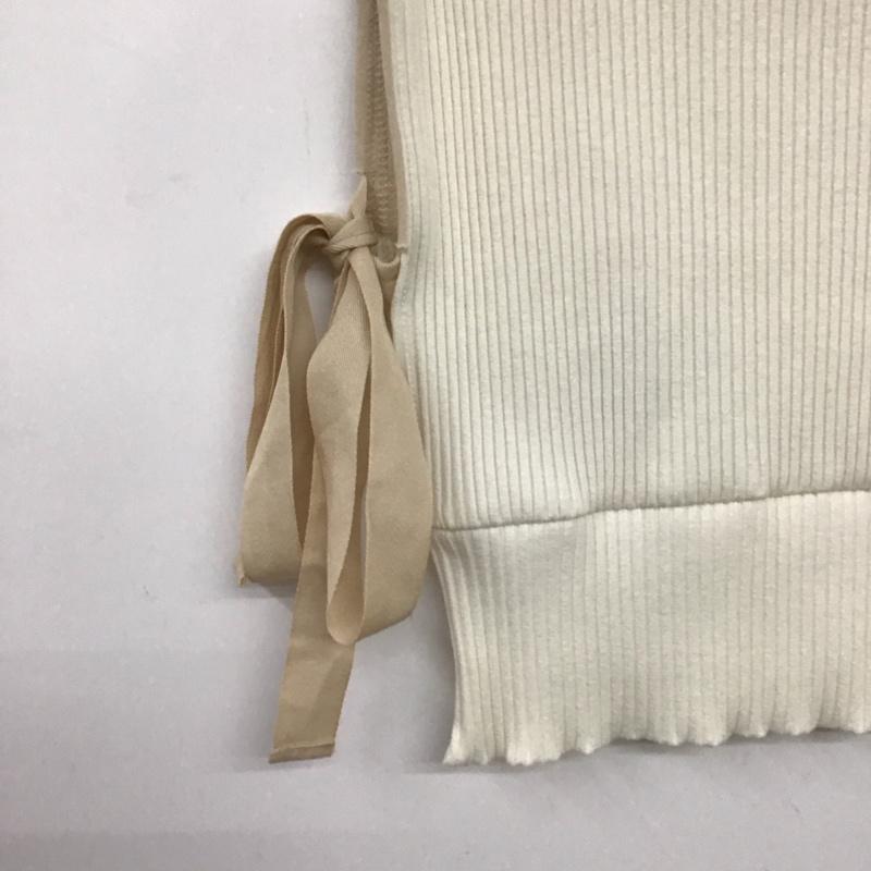 ノーリーズ NOLLEY S ベスト ベスト 1-0035-2-03-010 カットベスト サイドリボン 38 無地 アイボリー / アイボリー /  レディース USED 古着 中古 10142145