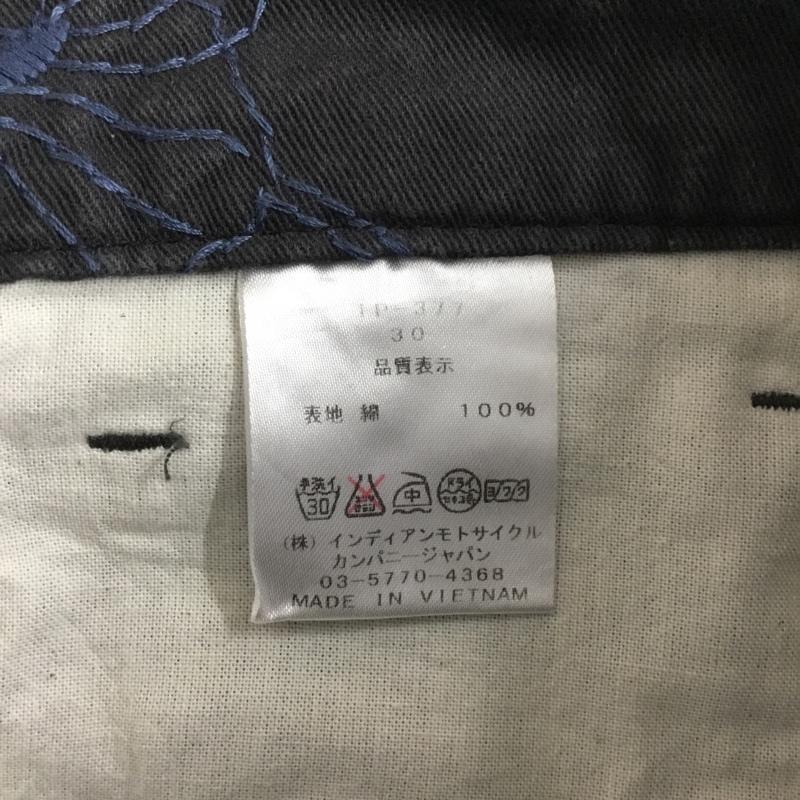 インディアンモトサイクル Indian Motocycle パンツ ショートパンツ ショートパンツ ハーフパンツ カジュアルパンツ 30インチ 刺繍 紺 / ネイビー /  メンズ USED 古着 中古 10110041