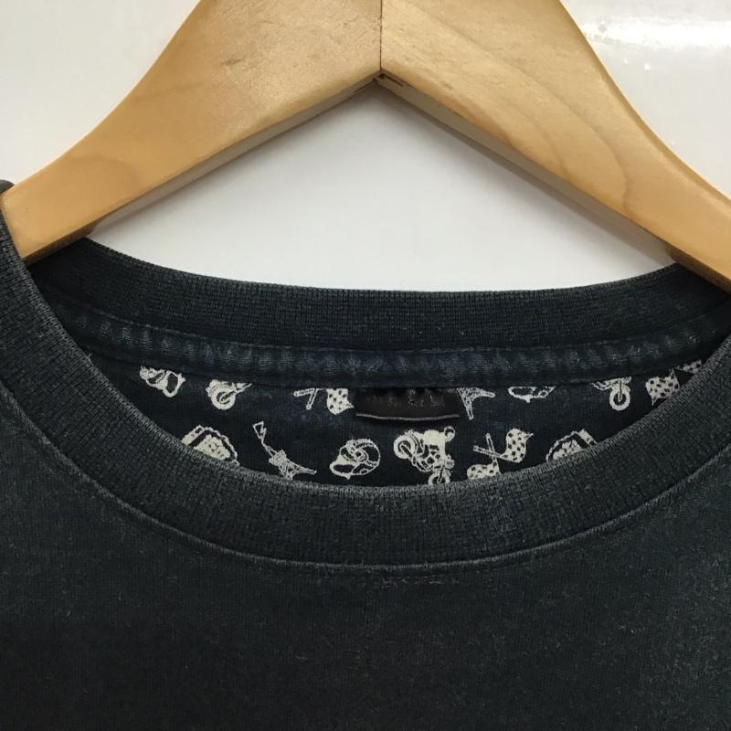 カミナリ KAMINARI Tシャツ 半袖 半袖カットソー プリントTシャツ クルーネックカットソー ted company ロゴ、文字 ダークグレー / ダークグレー /  メンズ USED 古着 中古 10150287