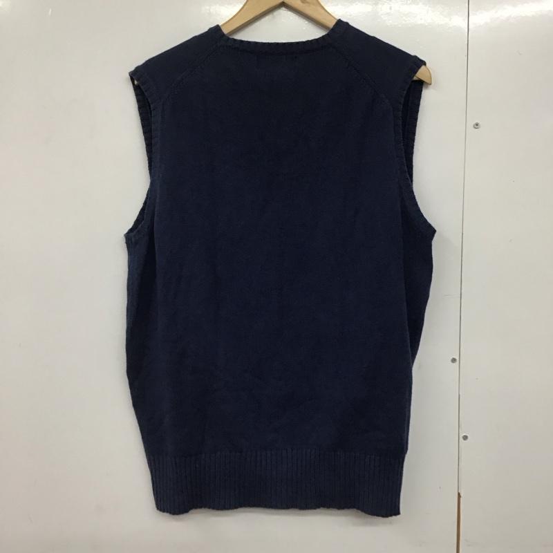 ポロバイラルフローレン Polo by RALPH LAUREN ベスト ベスト ニットベスト ノースリーブカットソー プルオーバー M ロゴ、文字 青 / ブルー /  メンズ USED 古着 中古 10141469