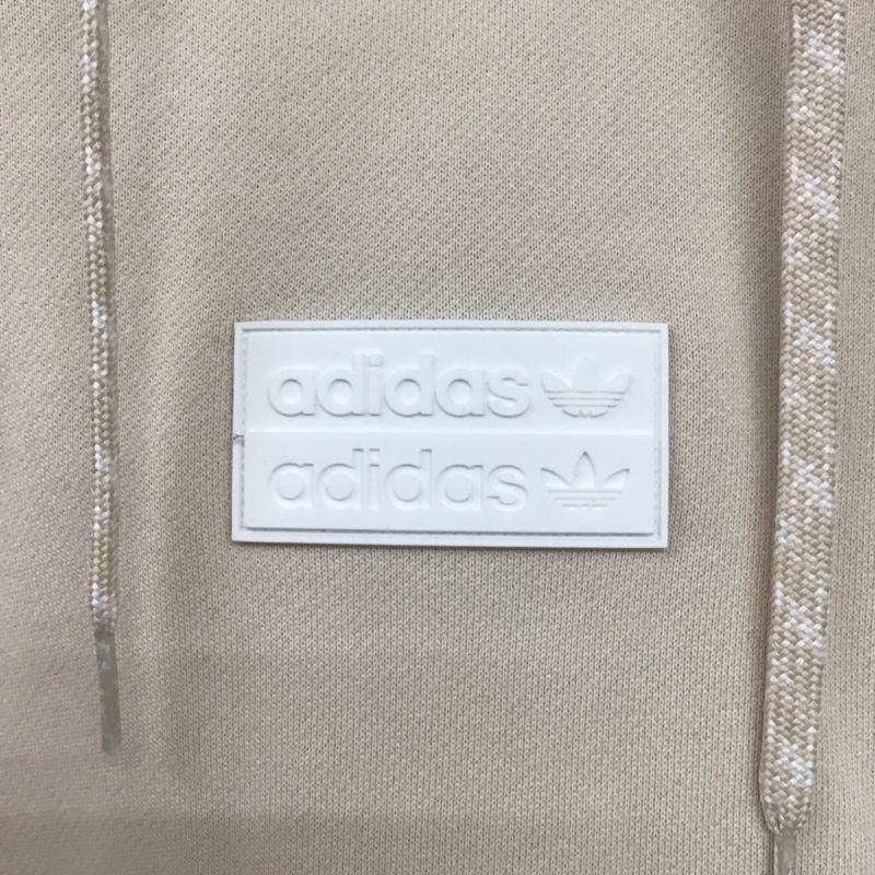 アディダス adidas パーカー 長袖 gn3311 シリコンダブルリニアバッジパーカ 0 ロゴ、文字 ベージュ / ベージュ /  メンズ USED 古着 中古 10149173