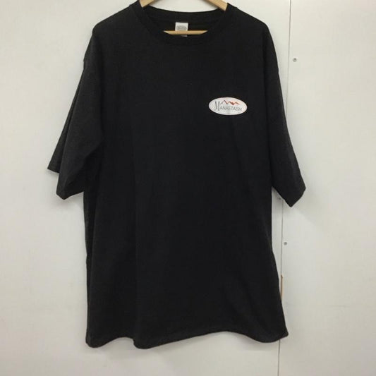 マナスタッシュ MANASTASH Tシャツ 半袖 半袖カットソー プリントカットソー クルーネック XXL ロゴ、文字 黒 / ブラック /  メンズ USED 古着 中古 10142634