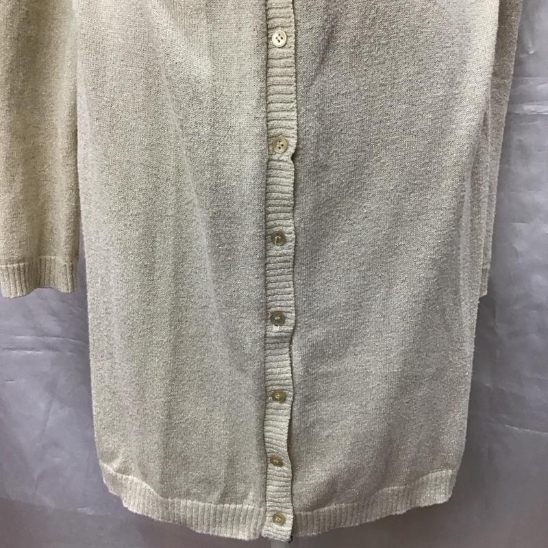 ポール＆ジョー シスター PAUL & JOE SISTER カーディガン 長袖 36011-87002E Vネック ロング丈 1 無地 アイボリー / アイボリー /  レディース USED 古着 中古 10115411
