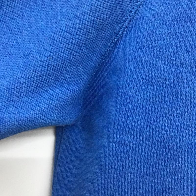 ニコアンド niko and... トレーナー 半袖 無地 X 刺繍 青 / ブルー /  レディース USED 古着 中古 10140699