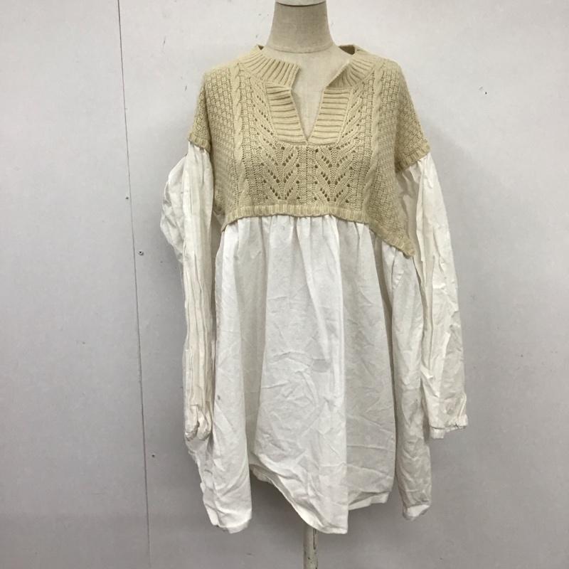 サマンサモスモス Samansa Mos2 カットソー 長袖 長袖カットソー Vネックカットソー ロングスリーブカットソー FREE 無地 白 / ホワイト /  レディース USED 古着 中古 10124225