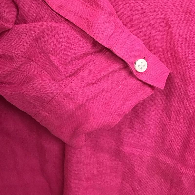ジュール ド ランゲージ JOUR de Language ワンピース ひざ丈スカート BLVJCM0105 シャツワンピース 長袖 リネン混 1 無地 マゼンタ / マゼンタ /  レディース USED 古着 中古 10143937
