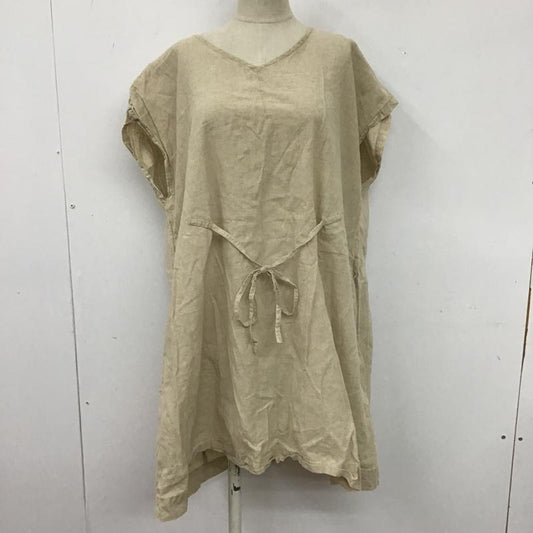 ニコアンド niko and... チュニック 半袖 無地 ベージュ / ベージュ /  レディース USED 古着 中古 10106110