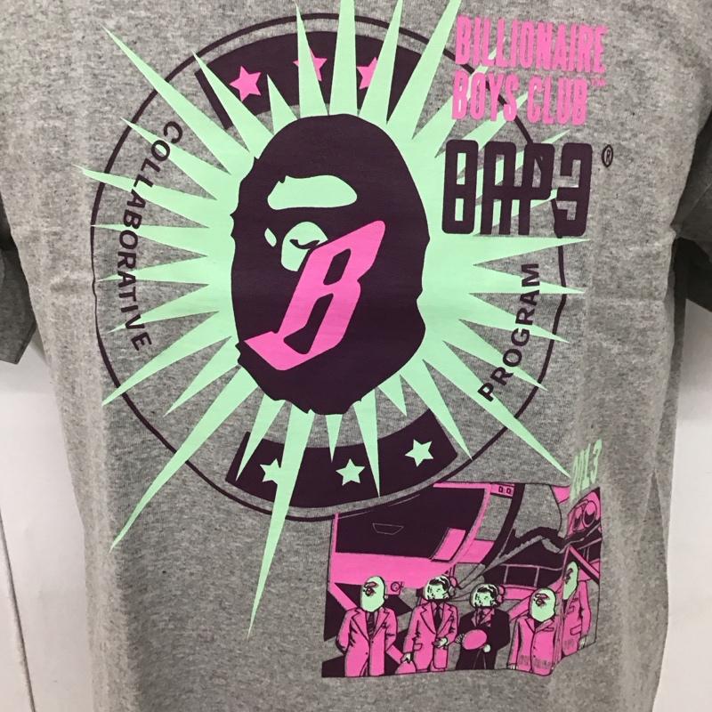 ベイプ BAPE Tシャツ 半袖 半袖カットソー プリントTシャツ クルーネックカットソー BBC L ロゴ、文字 灰 / グレー /  メンズ USED 古着 中古 10111948