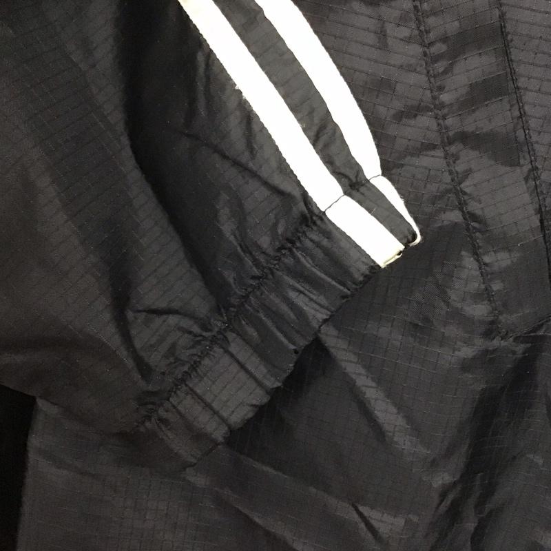 アディダス adidas ジャケット、上着 ジャンパー、ブルゾン ジップアップジャケット ナイロンジャケット アウター 古着 L ロゴ、文字 黒 / ブラック /  メンズ USED 古着 中古 10138882