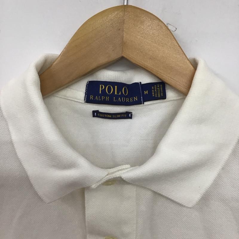 ポロラルフローレン POLO RALPH LAUREN ポロシャツ 半袖 半袖ポロシャツ カラーシャツ 半袖カットソー M ロゴ、文字 白 / ホワイト /  メンズ USED 古着 中古 10146834